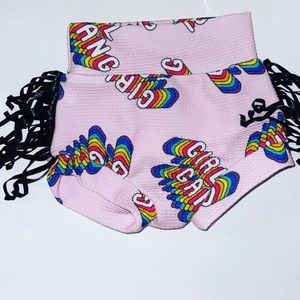 Girl gang bummies with fringe